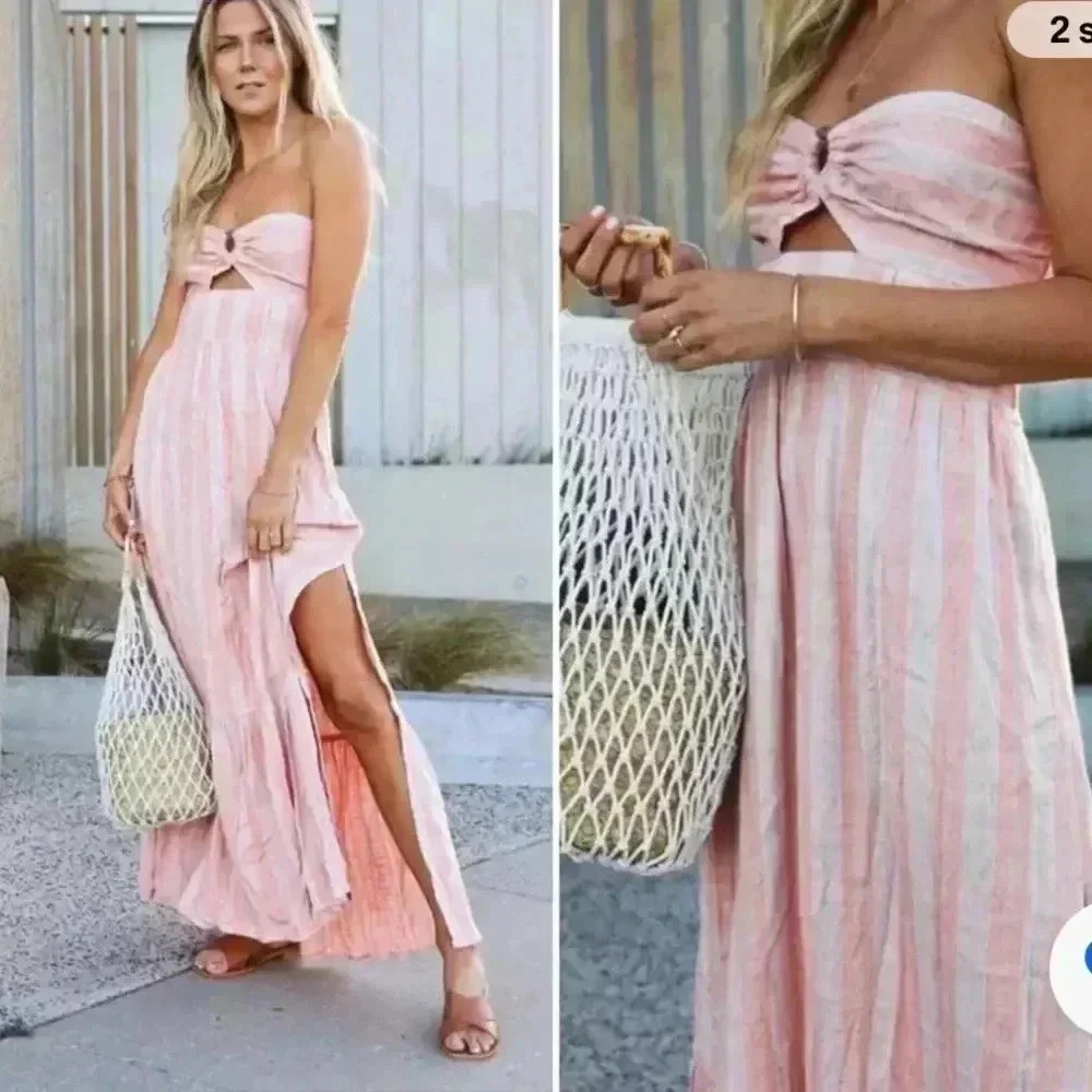 Lspace maxi ruffled  dress